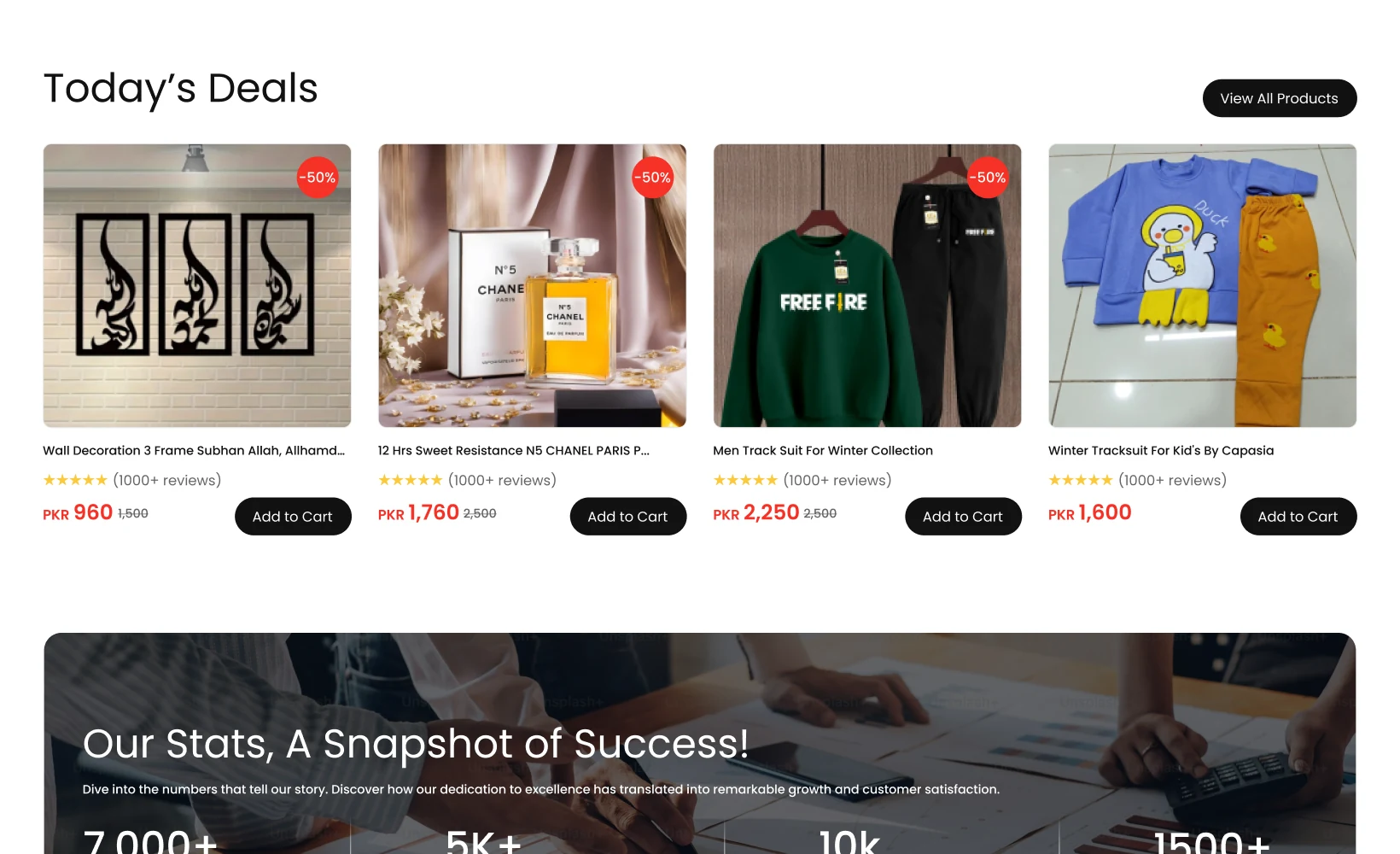 Econex e-commerce marketplace landing page with featured products and categories