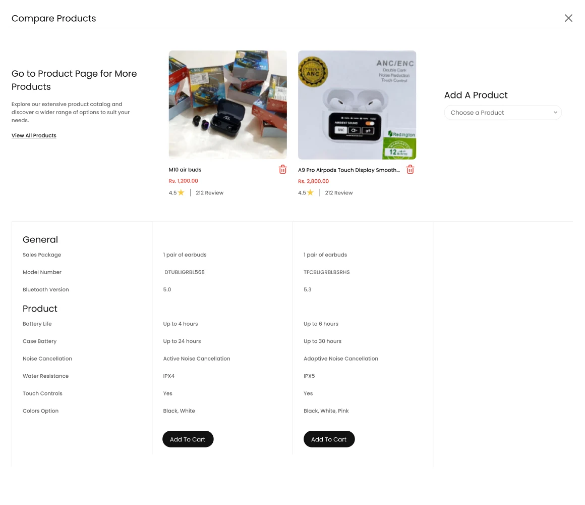 Econex product detail page with pricing, imagery, and specifications