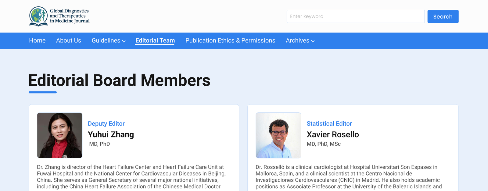 Healthcare Research Journal responsive website and contact experience