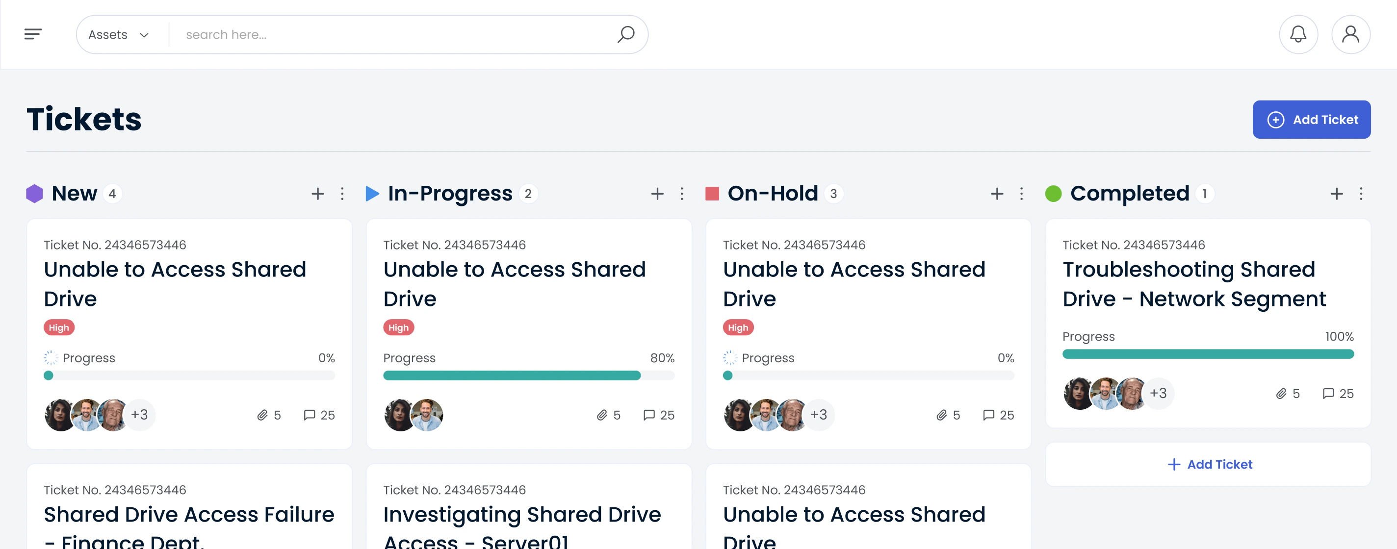 ServiceHub ticket workflow across desktop and mobile screens